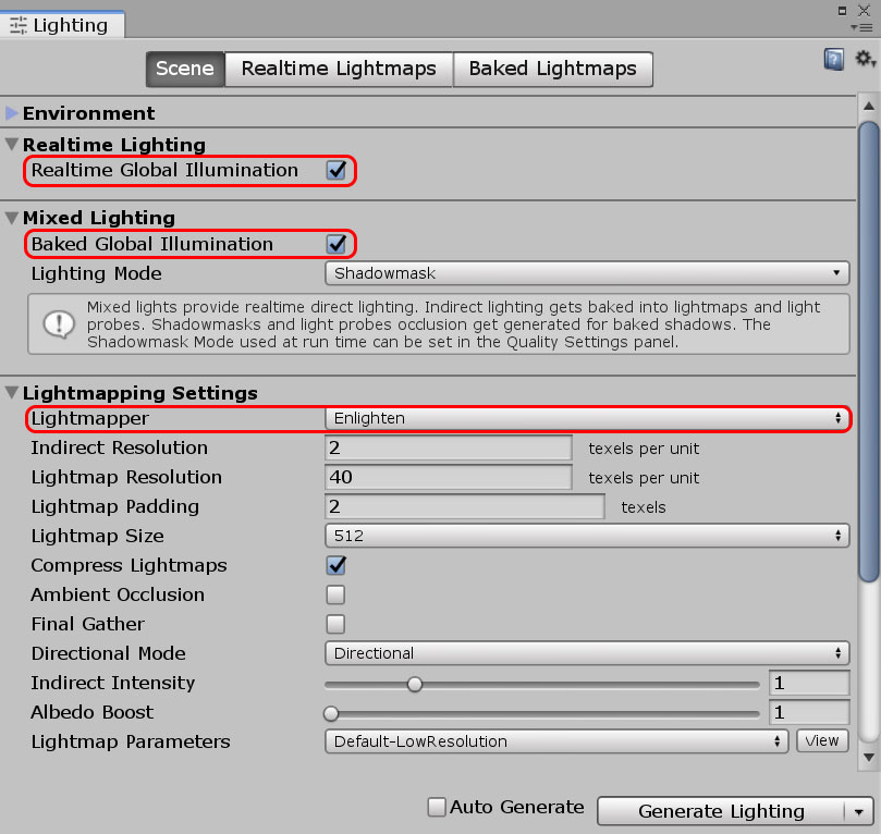 Enabling Global Illumination for emissives