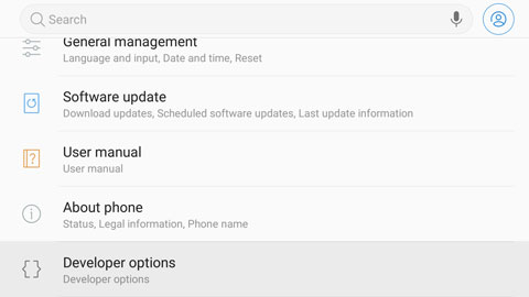 Developer Options in Android