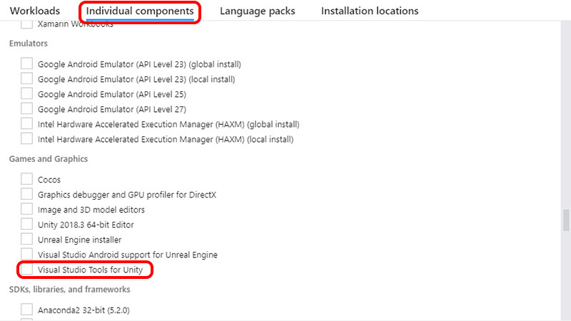 visual studio tools for unity not working