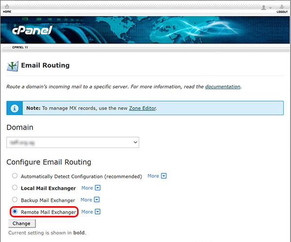 Routing local emails to an external mail server