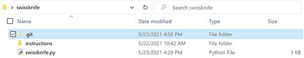 Git project folder