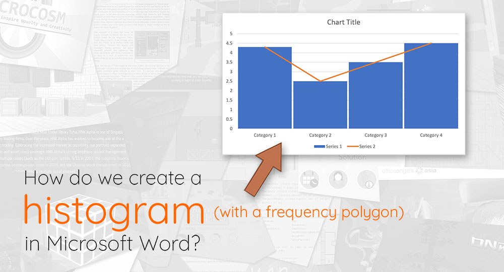 Creating a histogram with a frequency polygon in Microsoft Word