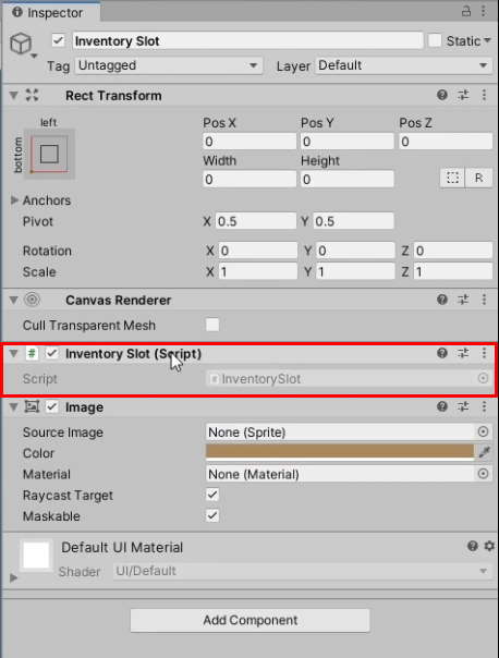 InventorySlot component