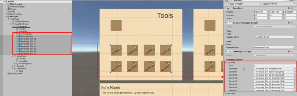 assigning tool slots to UIManager