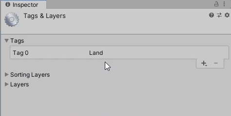 Creating a new Tag called 'Land'