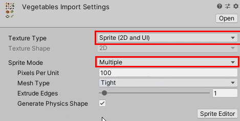 sprite import settings