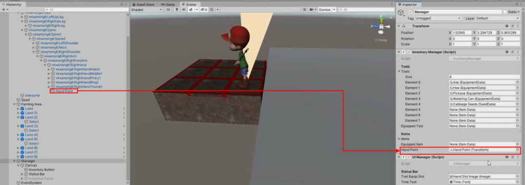 assigning the hand point transform