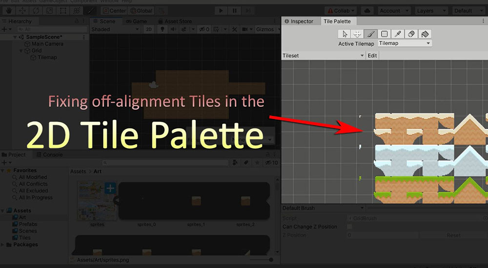 Fixing off-centre Tiles in the Unity Tile Palette