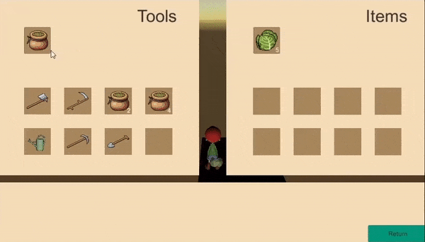 stacking hand item to inventory