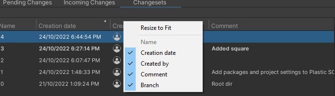 plastic scm tab customization changesets