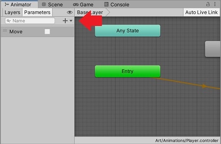 Where to add Animation Parameters