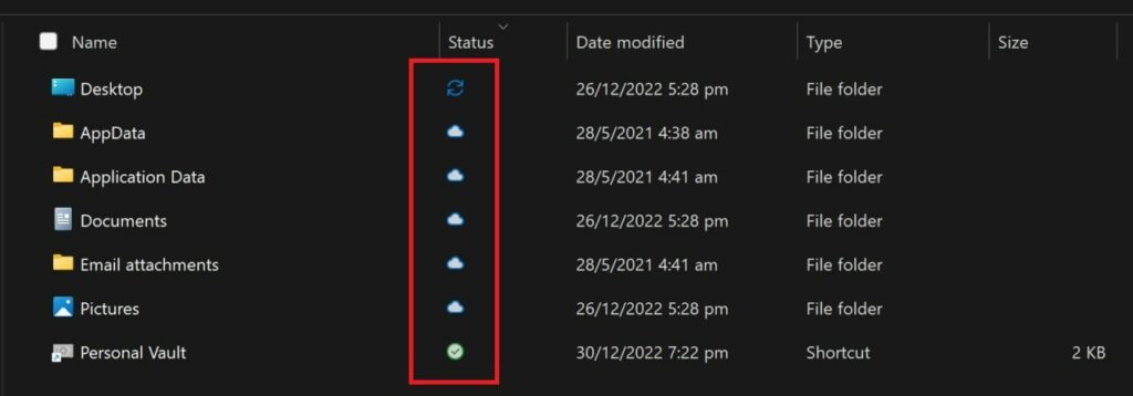 How to know if your folder is in OneDrive