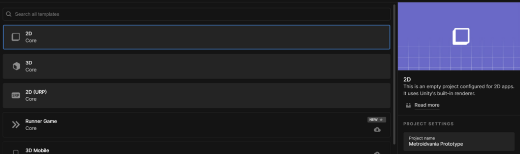 This shows the reader which template to select