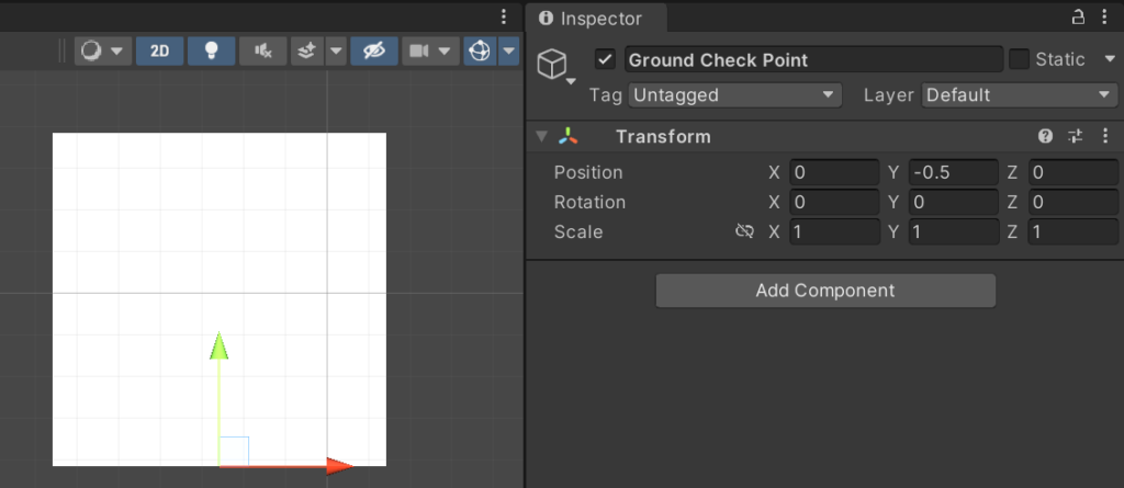 Change the Ground Check Point's position to the bottom of the player