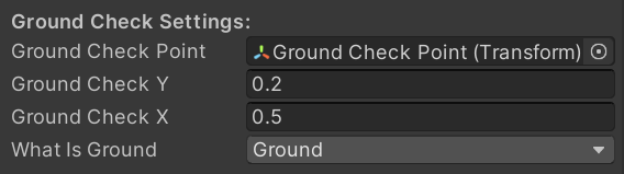 Set Ground Check Point transform variable
