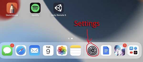 iOS Settings app