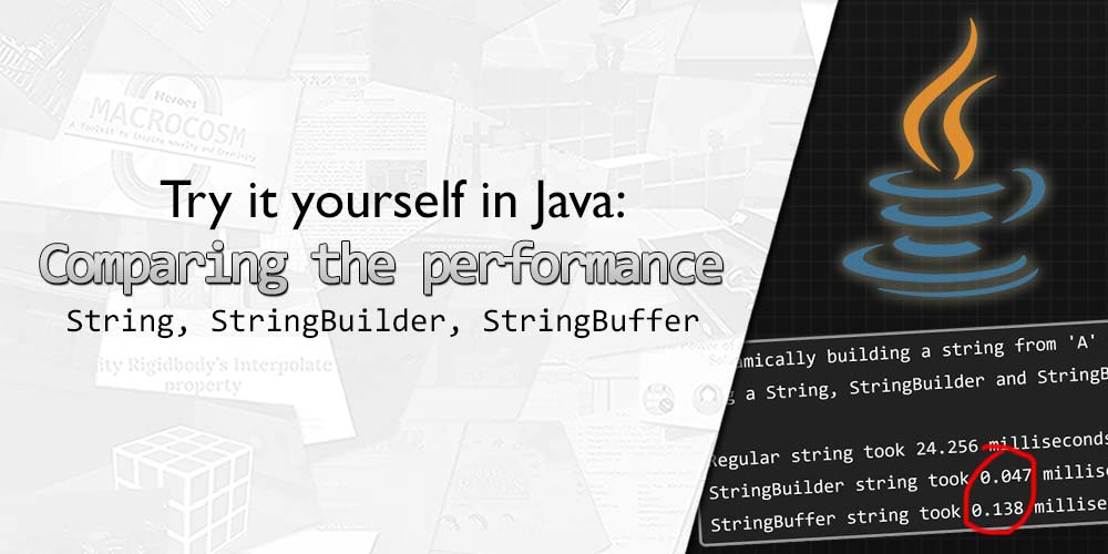 Comparing the performance of String, StringBuilder, StringBuffer