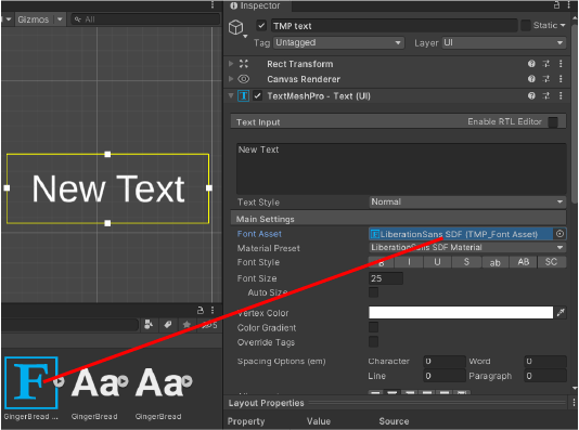 TextMeshPro - Text component