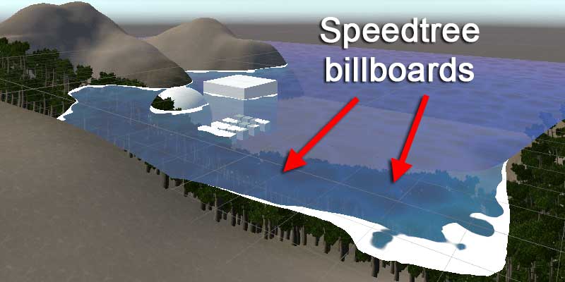 Transparent Object rendering over Unity Billboard Speedtrees