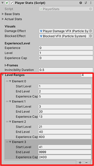 Vampire Survivors Level Experience Ranges