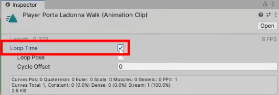 Create new animation and loop it