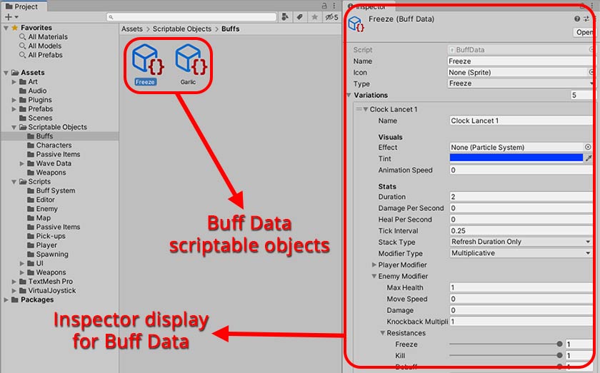 Buff Data scriptable objects