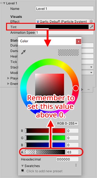 BuffData setting the right Tint