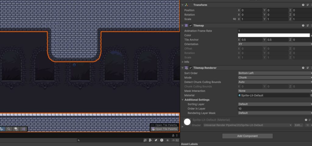 Unity's Tilemap with painted tiles