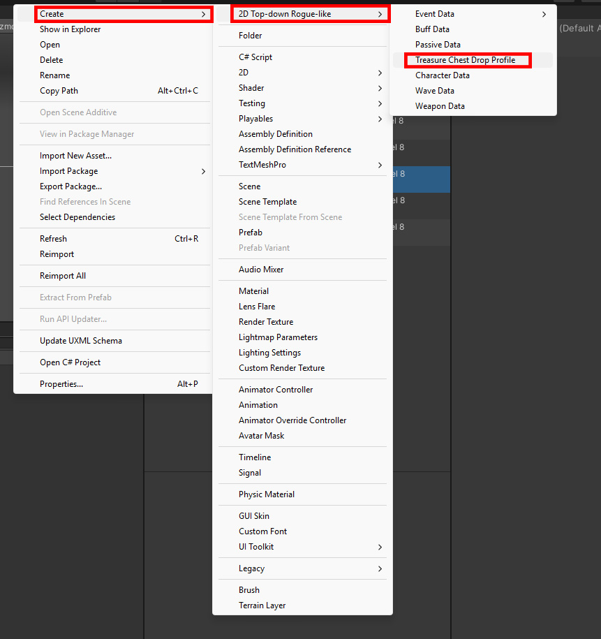 Creating a scriptable object for the treasure chest drop profile