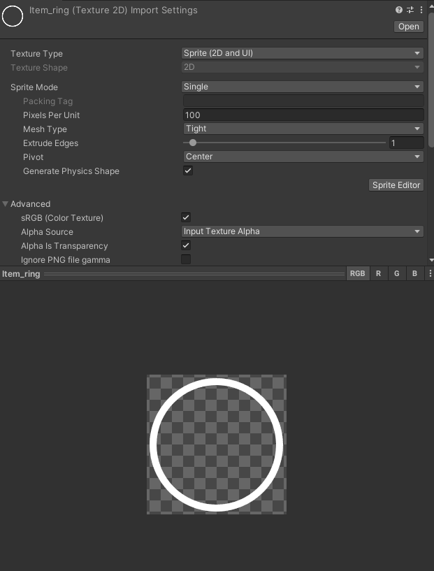 ring texture for item VFX