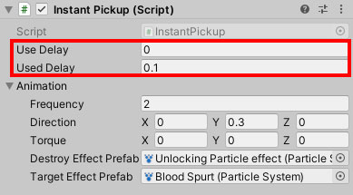 Pickup delay settings