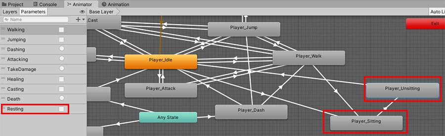 Knight new animator setup