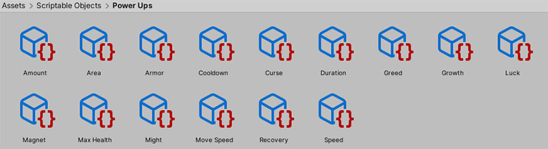 Power-up Scriptable Object list