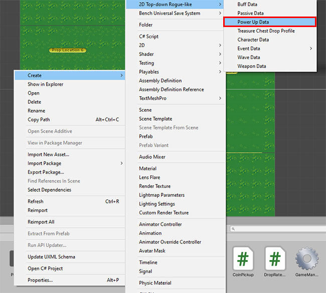 Power-up Data scriptable object