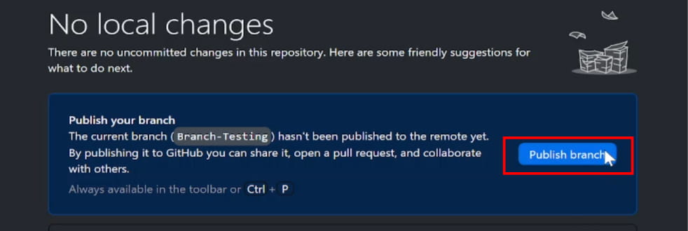 github desktop publish branch