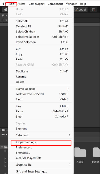 how to go project settings
