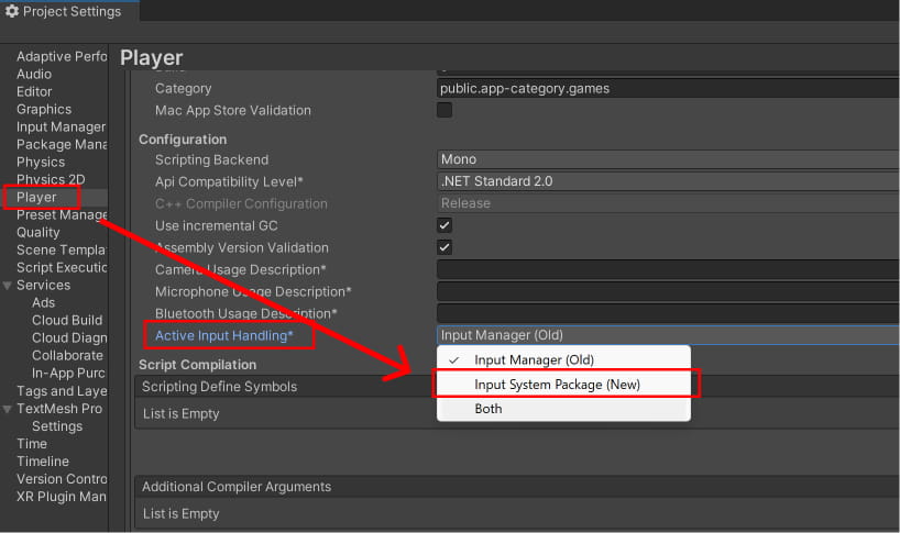 how to switch input system to new