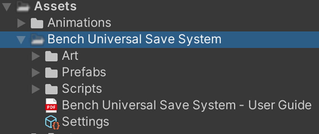 Files after a successful import.