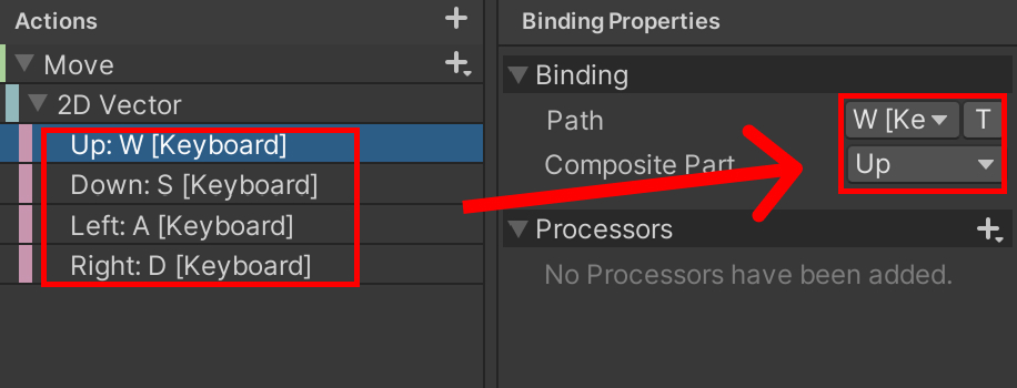set bindings