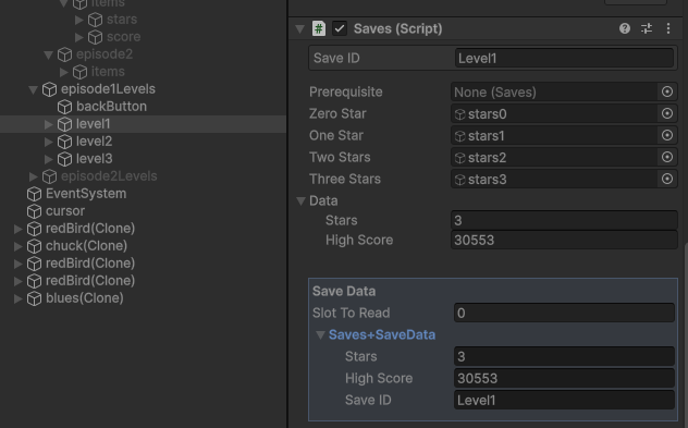 Updating Saves.cs to put Bench Universal Save System into