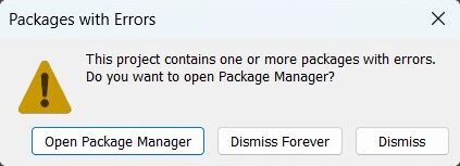 Opening Package Manager
