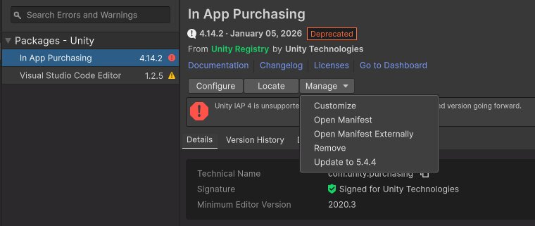 Removing Package Manager Packages
